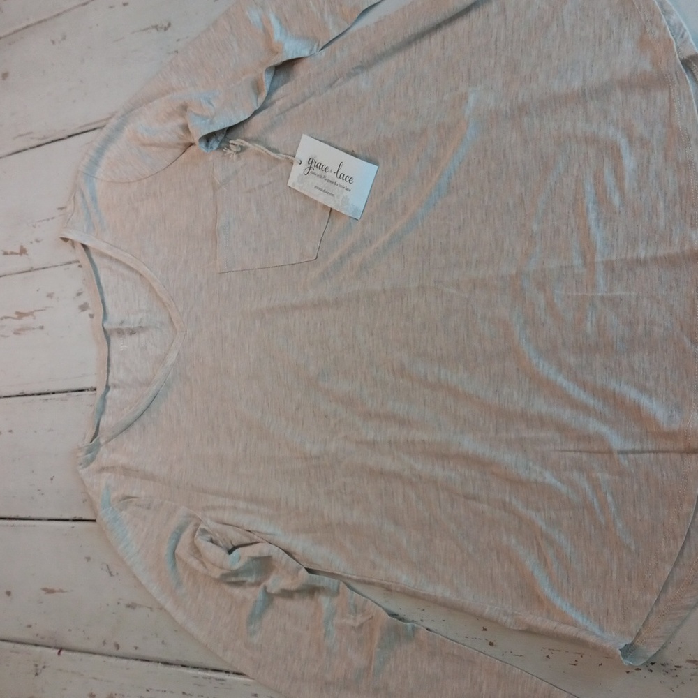 NWT Grace & Lace LS Top